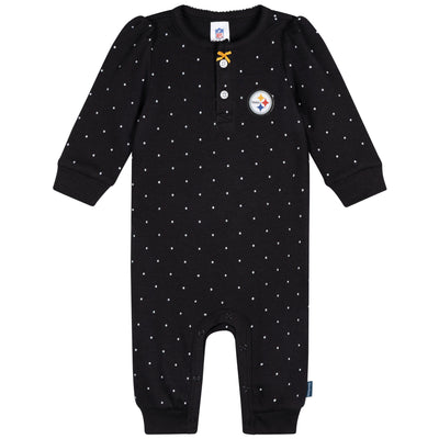 Baby Girls Pittsburgh Steelers Footless Pajamas-Gerber Childrenswear Wholesale