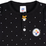 Baby Girls Pittsburgh Steelers Footless Pajamas-Gerber Childrenswear Wholesale