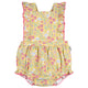 Baby Girls Yellow Floral Ruffle Strap Bubble Romper-Gerber Childrenswear Wholesale