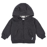Baby Neutral Charcoal Heather Zip Front Sweatshirt
