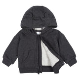 Baby Neutral Charcoal Heather Zip Front Sweatshirt
