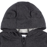 Baby Neutral Charcoal Heather Zip Front Sweatshirt