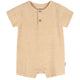 Baby Neutral Oatmeal Heather Short Sleeve Romper-Gerber Childrenswear Wholesale