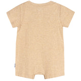 Baby Neutral Oatmeal Heather Short Sleeve Romper-Gerber Childrenswear Wholesale