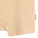 Baby Neutral Oatmeal Heather Short Sleeve Romper-Gerber Childrenswear Wholesale