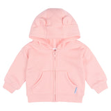 Baby Neutral Pink Zip Front Sweatshirt