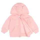 Baby Neutral Pink Zip Front Sweatshirt