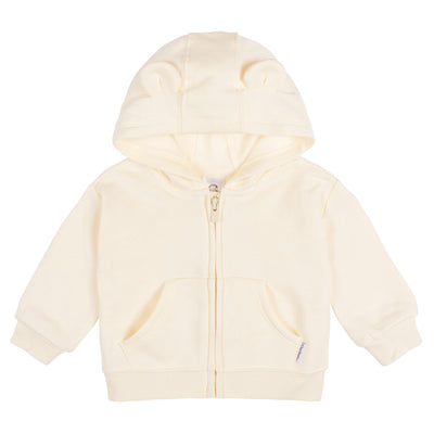 Baby Neutral Artic Wolf Zip Front Sweatshirt