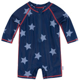 Baby Boys Blue Stars Long Sleeve Rashguard-Gerber Childrenswear Wholesale