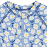 Baby Girls Blue Daisies Long Sleeve Rashguard-Gerber Childrenswear Wholesale