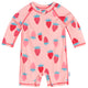 Baby Girls Pink Strawberry Long Sleeve Rashguard-Gerber Childrenswear Wholesale