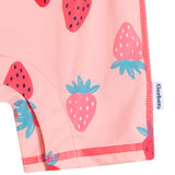 Baby Girls Pink Strawberry Long Sleeve Rashguard-Gerber Childrenswear Wholesale