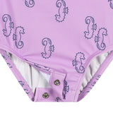 Baby Girls Purple Seahorses Rashguard Suit-Gerber Childrenswear Wholesale