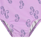 Baby Girls Purple Seahorses Rashguard Suit-Gerber Childrenswear Wholesale
