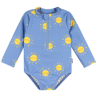 Baby Girls Sunshine Smiles Rashguard Suit-Gerber Childrenswear Wholesale