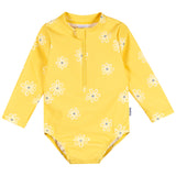 Baby Girls Yellow Daisies Rashguard Suit-Gerber Childrenswear Wholesale