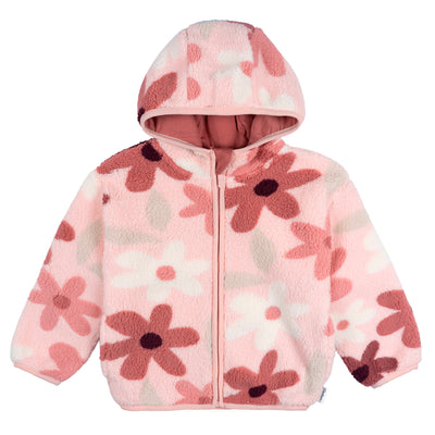 Infant & Toddler Girls Pink Sherpa Jacket-Gerber Childrenswear Wholesale