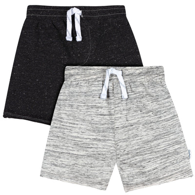 2-Pack Baby & Toddler Boys Gray Knit Shorts-Gerber Childrenswear Wholesale