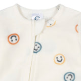 2-Pack Baby & Toddler Boys Smiley Faces Footed Fleece Pajamas
