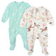 2-Pack Baby & Toddler Girls Horses Footed Fleece Pajamas