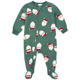 2-Pack Baby & Toddler Neutral Santas Footed Fleece Pajamas