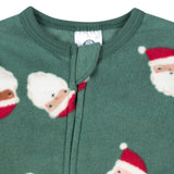 2-Pack Baby & Toddler Neutral Santas Footed Fleece Pajamas