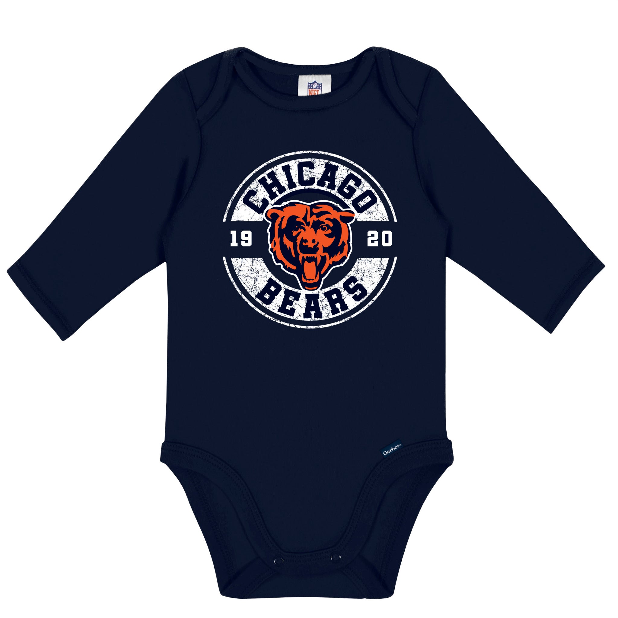 2-Pack Baby Boys Chicago Bears Long Sleeve Bodysuit Set-Gerber Childrenswear Wholesale