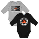 2-Pack Baby Boys Cincinatti Bengals Long Sleeve Bodysuit Set-Gerber Childrenswear Wholesale