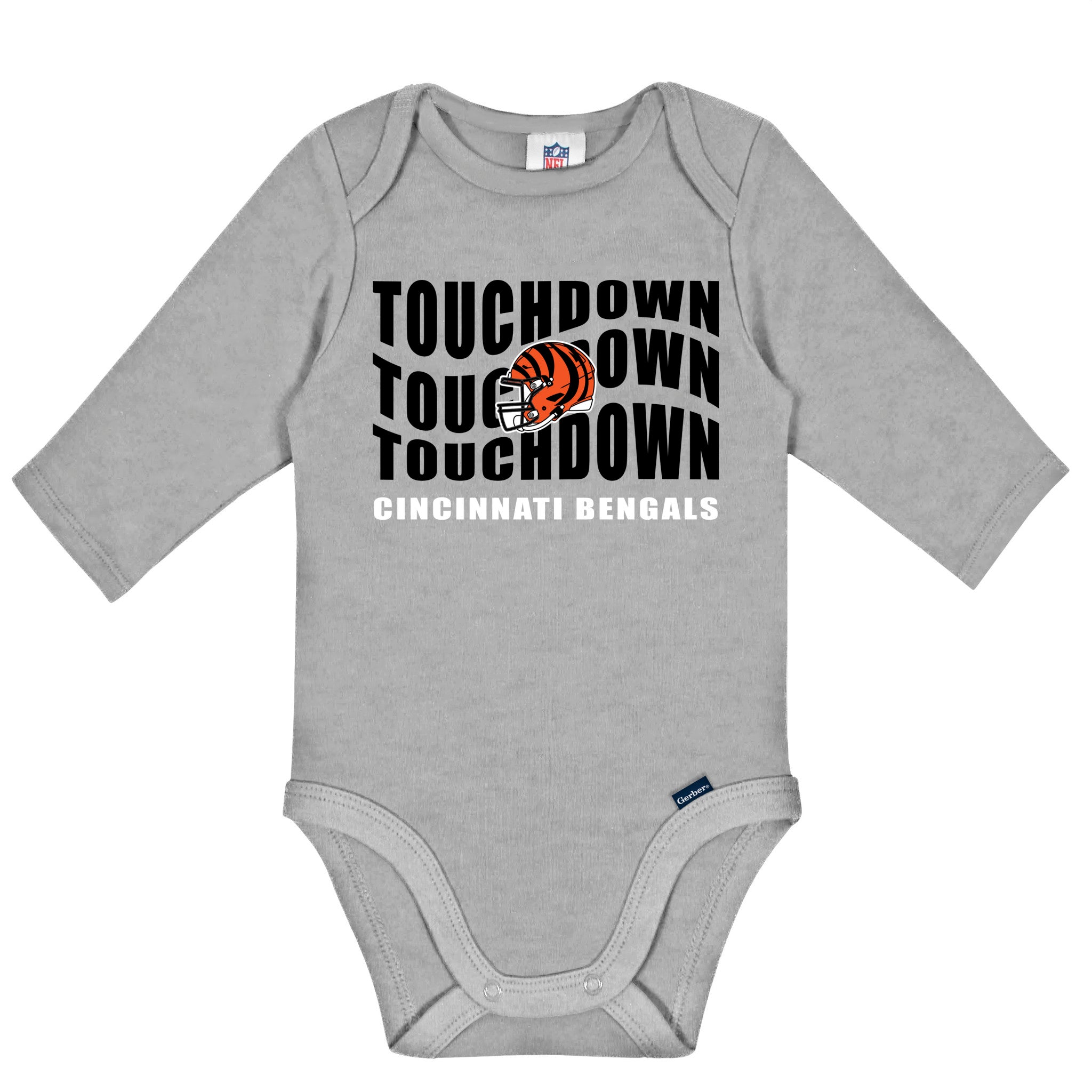 2-Pack Baby Boys Cincinatti Bengals Long Sleeve Bodysuit Set-Gerber Childrenswear Wholesale
