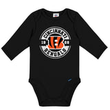 2-Pack Baby Boys Cincinatti Bengals Long Sleeve Bodysuit Set-Gerber Childrenswear Wholesale