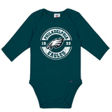 2-Pack Baby Boys Philadelphia Eagles Long Sleeve Bodysuit Set-Gerber Childrenswear Wholesale