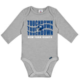 2-Pack Baby Boys New York Giants Long Sleeve Bodysuit Set-Gerber Childrenswear Wholesale