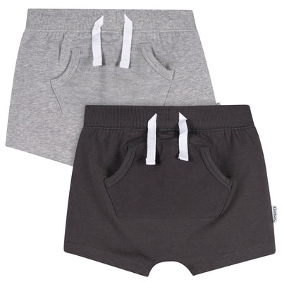 2-Pack Baby Boys Gray Shorts-Gerber Childrenswear Wholesale