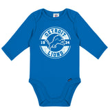 2-Pack Baby Boys Detroit Lions Long Sleeve Bodysuit Set-Gerber Childrenswear Wholesale