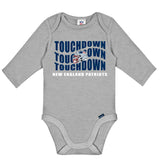 2-Pack Baby Boys New England Patriots Long Sleeve Bodysuit Set-Gerber Childrenswear Wholesale