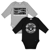 2-Pack Baby Boys Las Vegas Raiders Long Sleeve Bodysuit Set-Gerber Childrenswear Wholesale