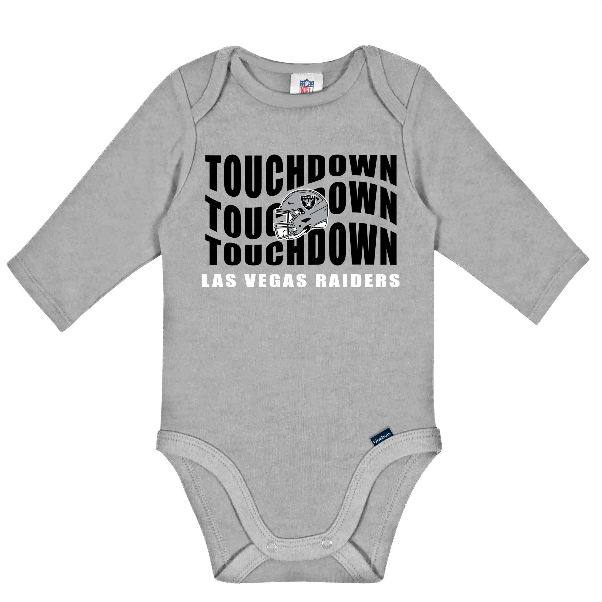 2-Pack Baby Boys Las Vegas Raiders Long Sleeve Bodysuit Set-Gerber Childrenswear Wholesale