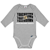 2-Pack Baby Boys New Orleans Saints Long Sleeve Bodysuit Set-Gerber Childrenswear Wholesale