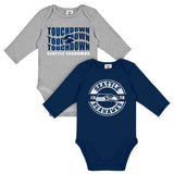 2-Pack Baby Boys Seattle Seahawks Long Sleeve Bodysuit Set-Gerber Childrenswear Wholesale