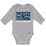 2-Pack Baby Boys Seattle Seahawks Long Sleeve Bodysuit Set-Gerber Childrenswear Wholesale
