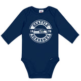 2-Pack Baby Boys Seattle Seahawks Long Sleeve Bodysuit Set-Gerber Childrenswear Wholesale