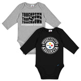 2-Pack Baby Boys Pittsburgh Steelers Long Sleeve Bodysuit Set-Gerber Childrenswear Wholesale