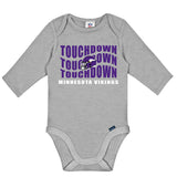 2-Pack Baby Boys Minnesota Vikings Long Sleeve Bodysuit Set-Gerber Childrenswear Wholesale