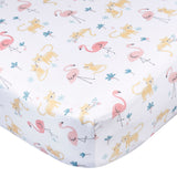 2-Pack Baby Girls Animal Geo Crib Sheet-Gerber Childrenswear Wholesale