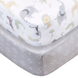2-Pack Baby Neutral Animal Geo Crib Sheet-Gerber Childrenswear Wholesale