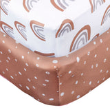 2-Pack Baby Neutral Boho Rainbow Crib Sheet-Gerber Childrenswear Wholesale