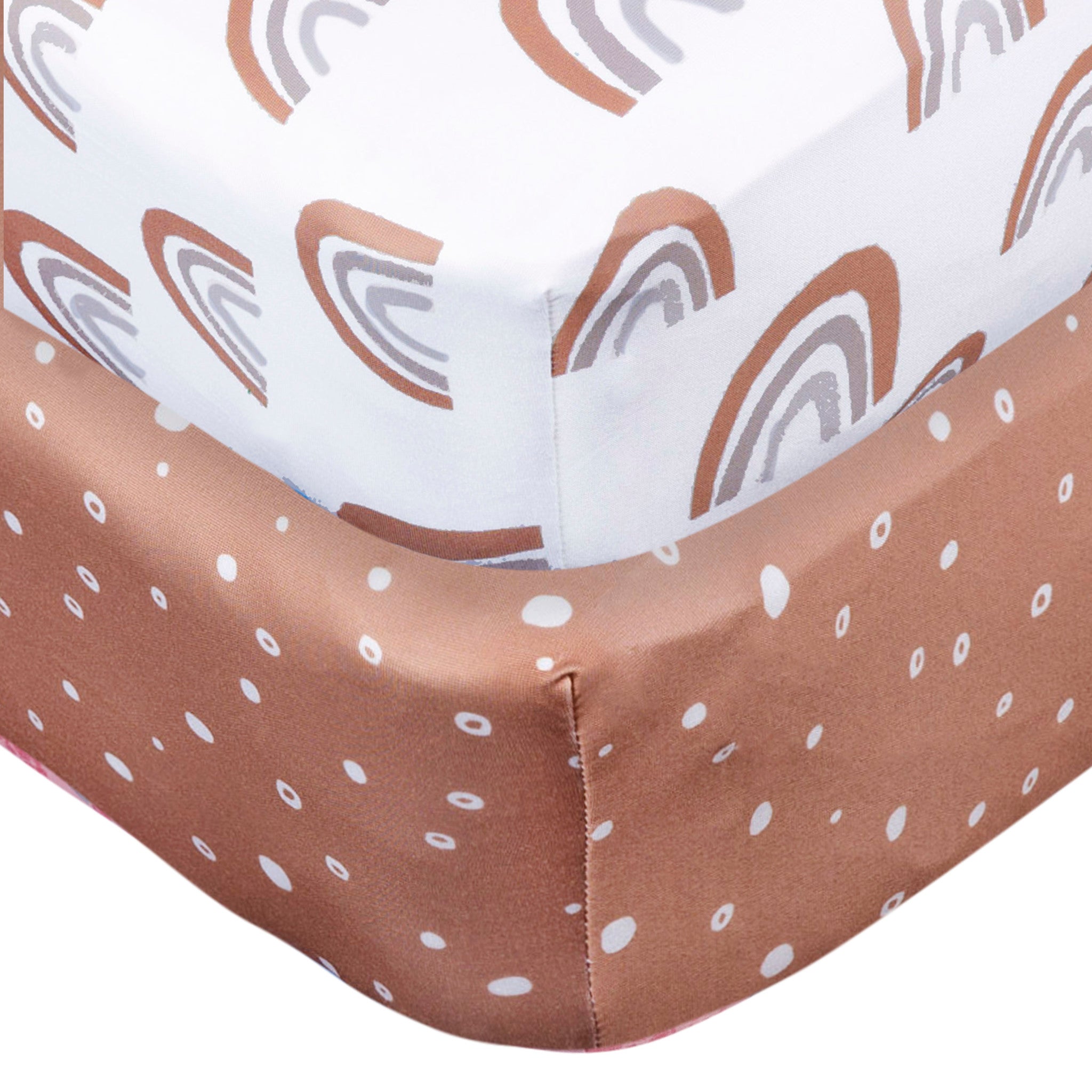 2-Pack Baby Neutral Boho Rainbow Crib Sheet-Gerber Childrenswear Wholesale