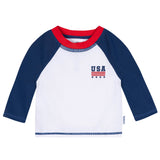2-Piece Baby & Toddler Boys Patriotic Stars Rashguard & Trunks Set-Gerber Childrenswear Wholesale