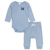 2-Piece Baby Boys Blue Bodysuit and Pant Set-Gerber Childrenswear Wholesale