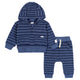 2-Piece Baby Boys Blue Hooded Jacket & Jogger Set-Gerber Childrenswear Wholesale
